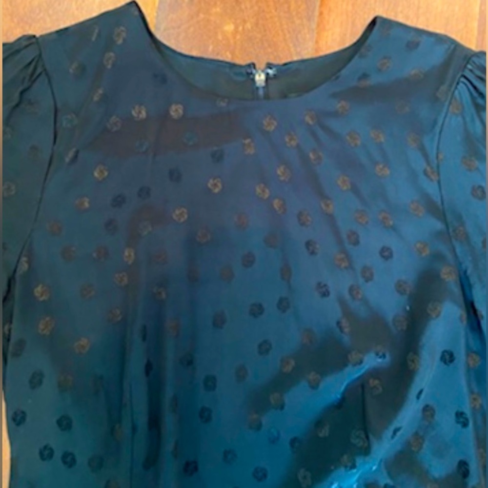 NWOT J Crew Jacquard Floral Dot Shift Dress, Size 2 - Picture 5 of 11
